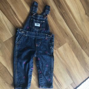 Osh Gosh nine months heart overalls